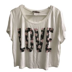 Annabelle “LOVE” Crop Tee XL